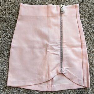 Isabella Light Pink Mini Skirt with Zipper
